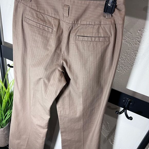 BCBGeneration high waist flare leg pinstriped trousers brown size 6 - Picture 6 of 14